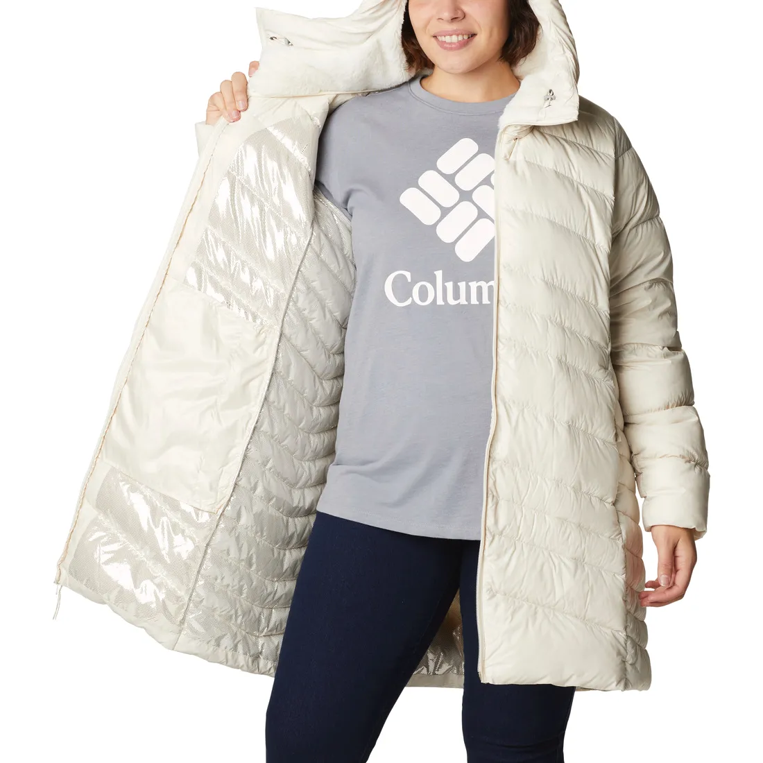 Columbia Autumn Park™ Down Mid Jakke, White Columbia Autumn Park™ Down Mid Jakke, White