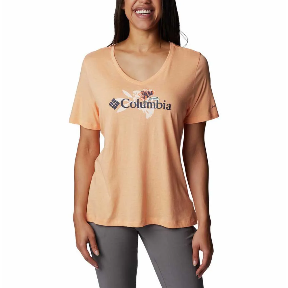 Columbia Bluebird Day™ Relaxed Kortarmet T-skjorte, Peach hthr / jub