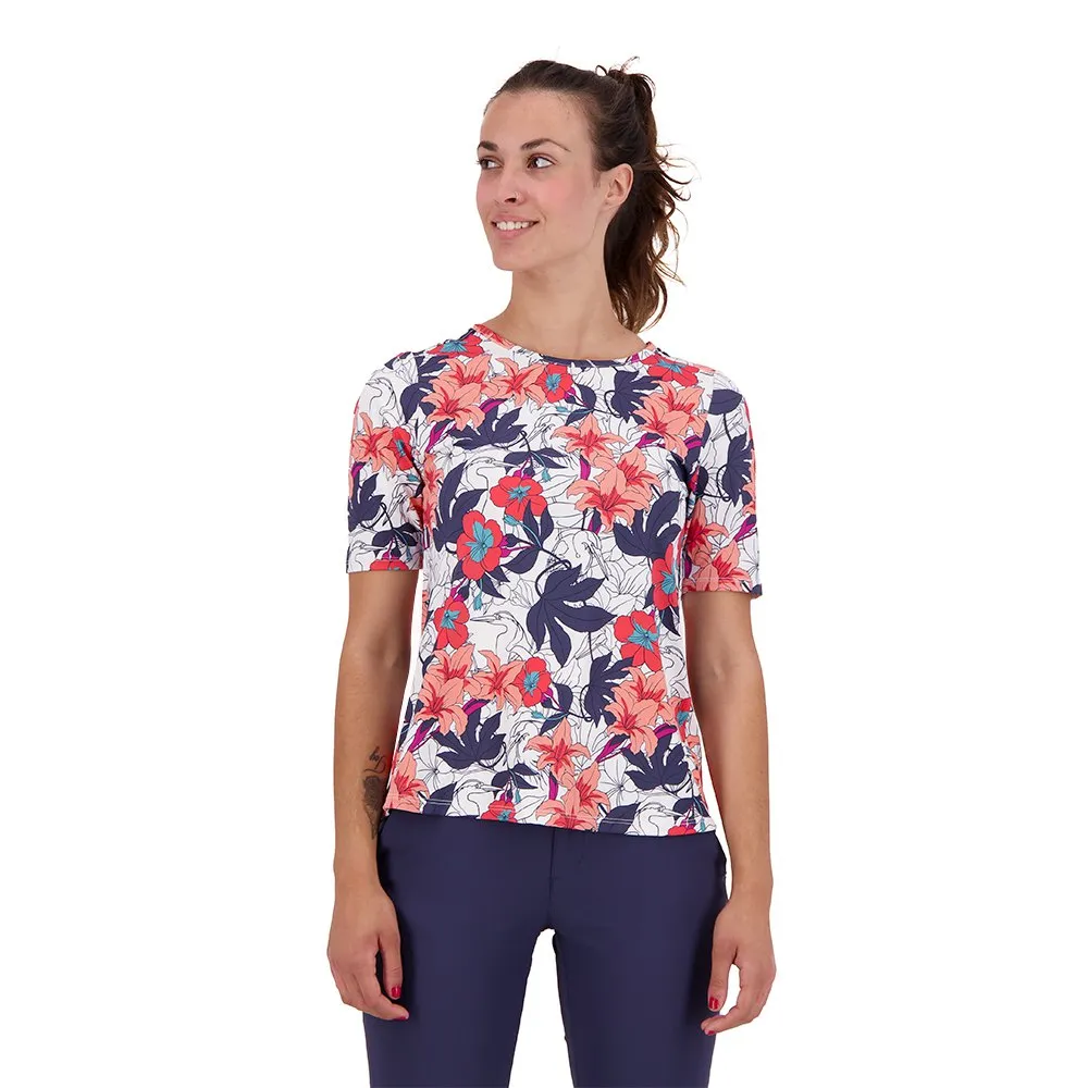 Columbia Chill River Kortarmet T-skjorte, White lakeshore floral multi print