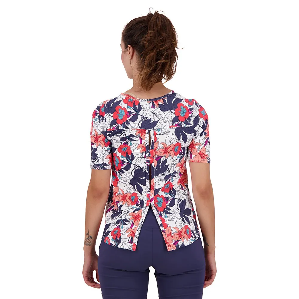 Columbia Chill River Kortarmet T-skjorte, White lakeshore floral multi print
