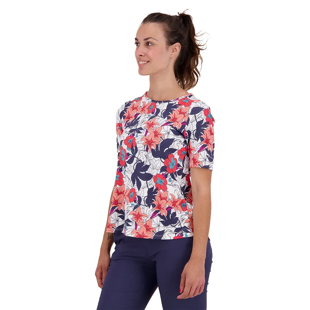 Columbia Chill River Kortarmet T-skjorte, White lakeshore floral multi print