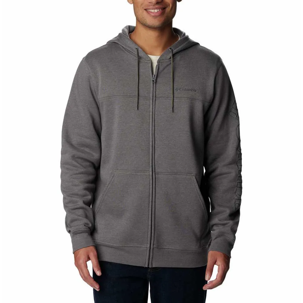 Columbia Logo Genser Med Hel Glidelås Refurbished, City grey heather / branded shadow lo