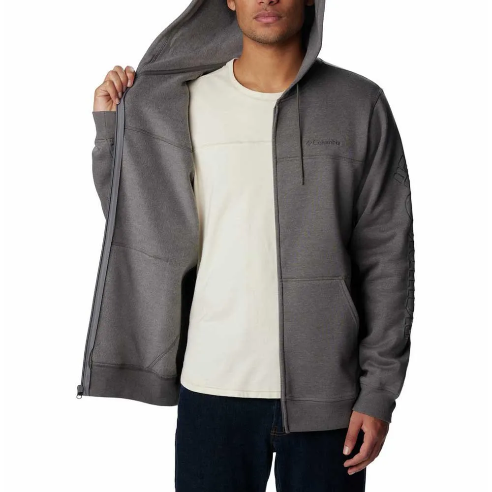 Columbia Logo Genser Med Hel Glidelås Refurbished, City grey heather / branded shadow lo