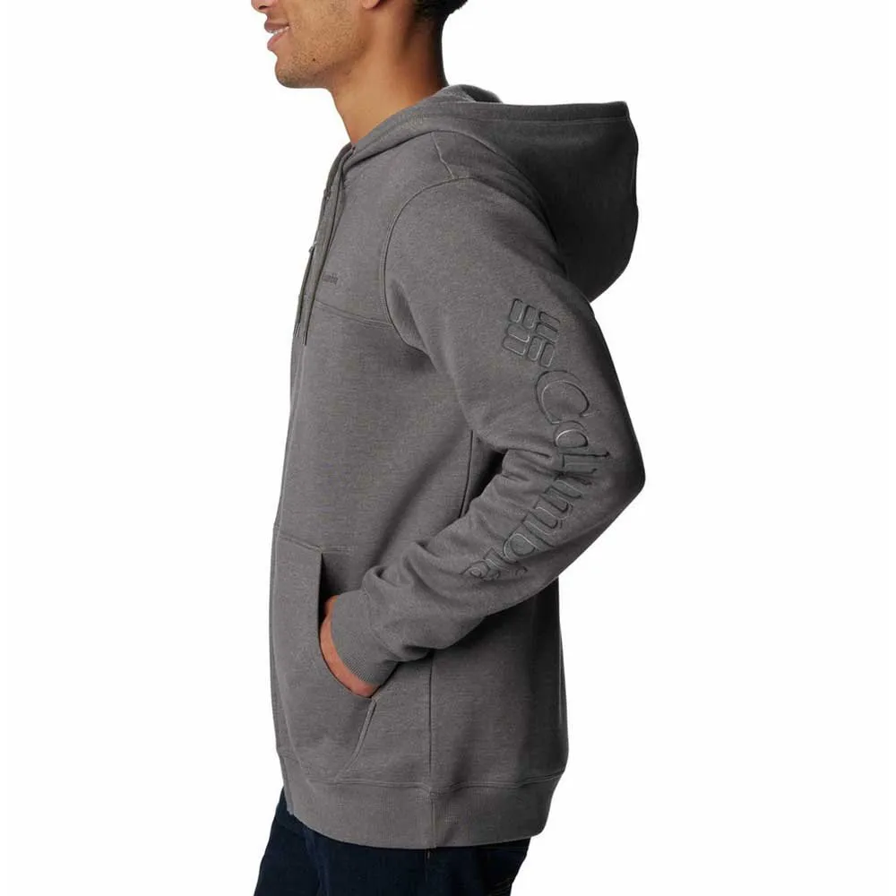 Columbia Logo Genser Med Hel Glidelås Refurbished, City grey heather / branded shadow lo