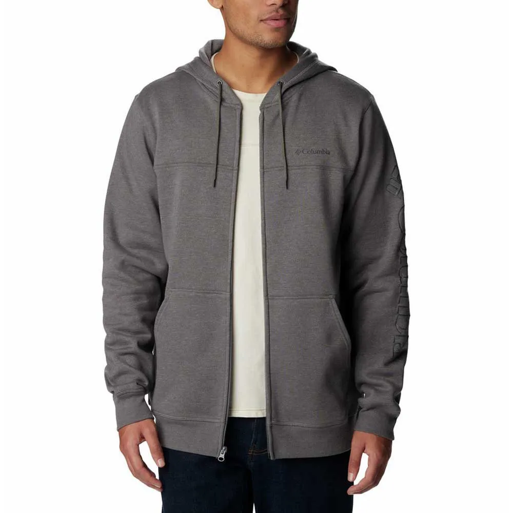 Columbia Logo Genser Med Hel Glidelås Refurbished, City grey heather / branded shadow lo