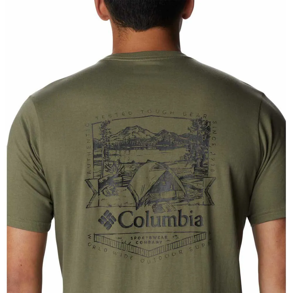 Columbia Rockaway River™ Back Graphic Kortarmet T-skjorte, Stone green / la