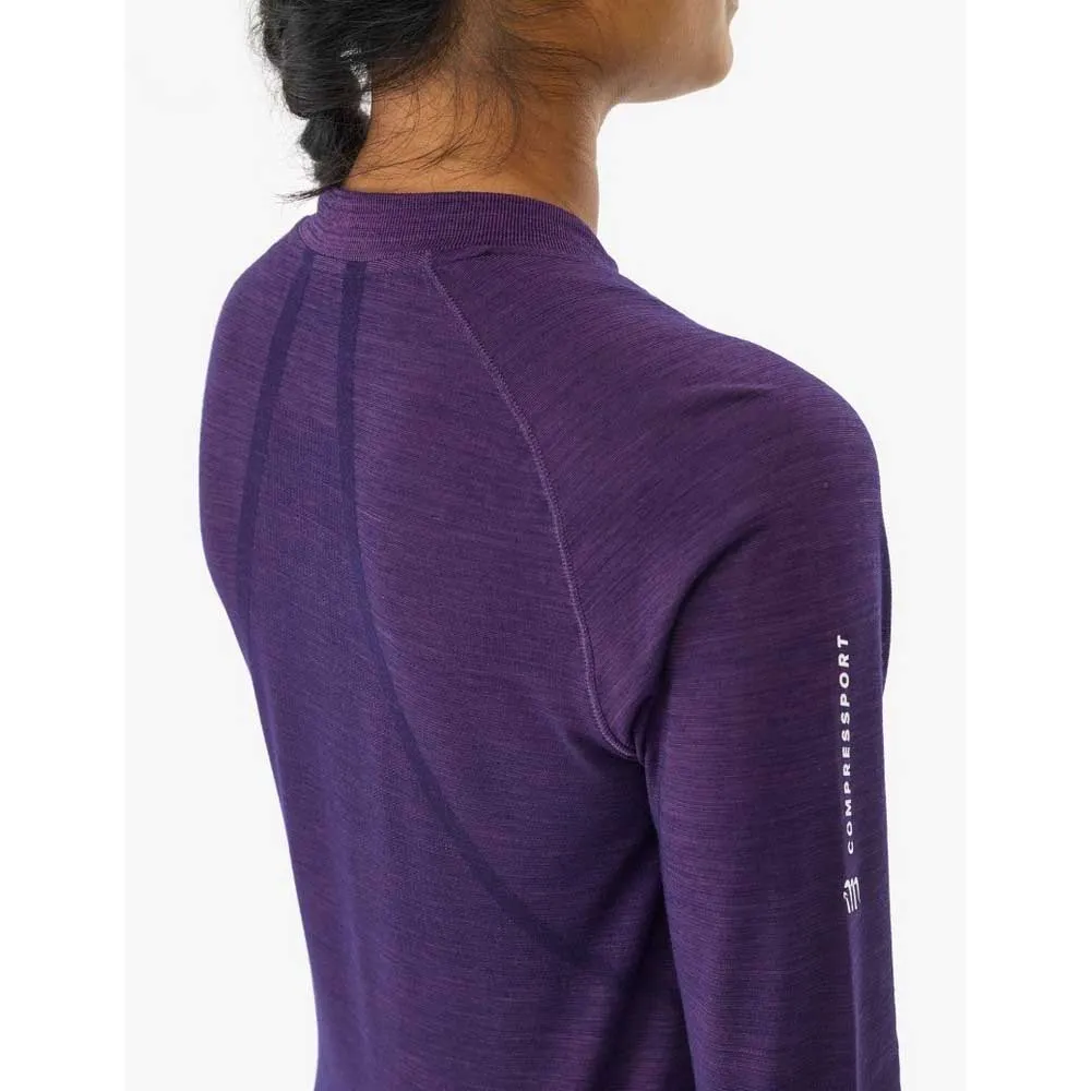 Compressport Atsw489 Langarmet T-skjorte female, Purple