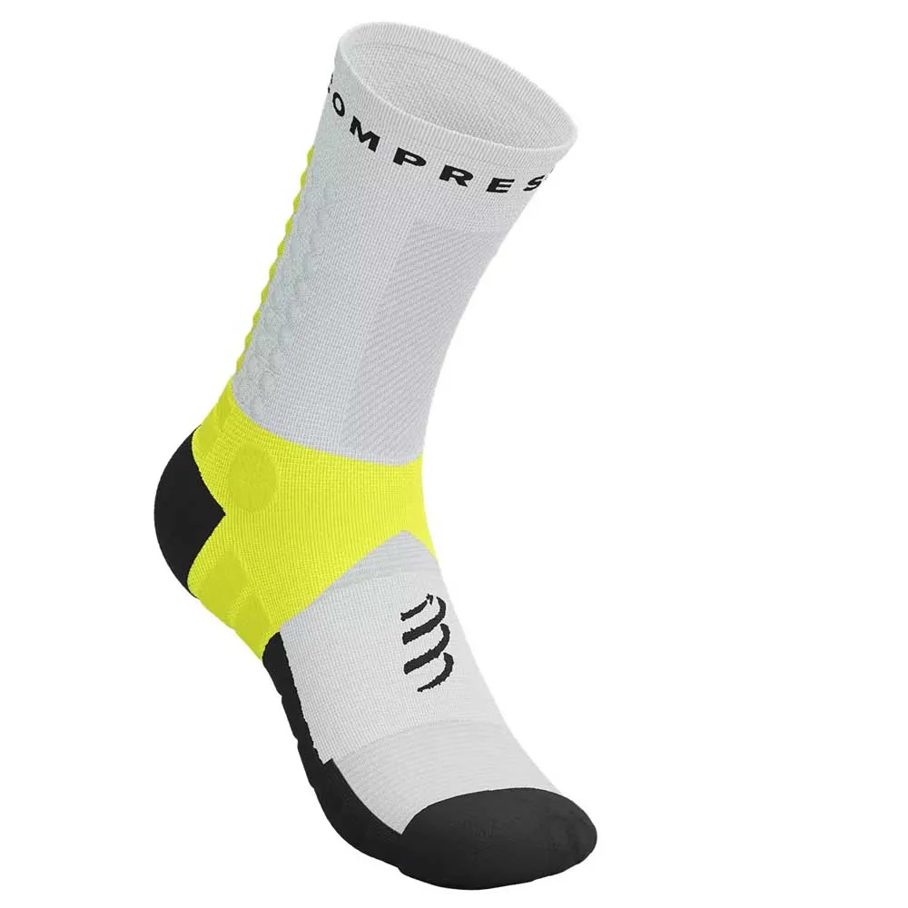 Compressport Sqtu355 Sokker male, White / safe yellow Compressport Sqtu355 Sokker male, White / safe yellow