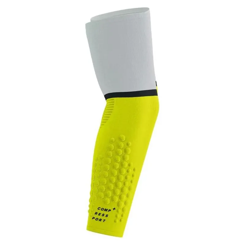 Compressport Su00008b Armvarmere male, White / safe yellow
