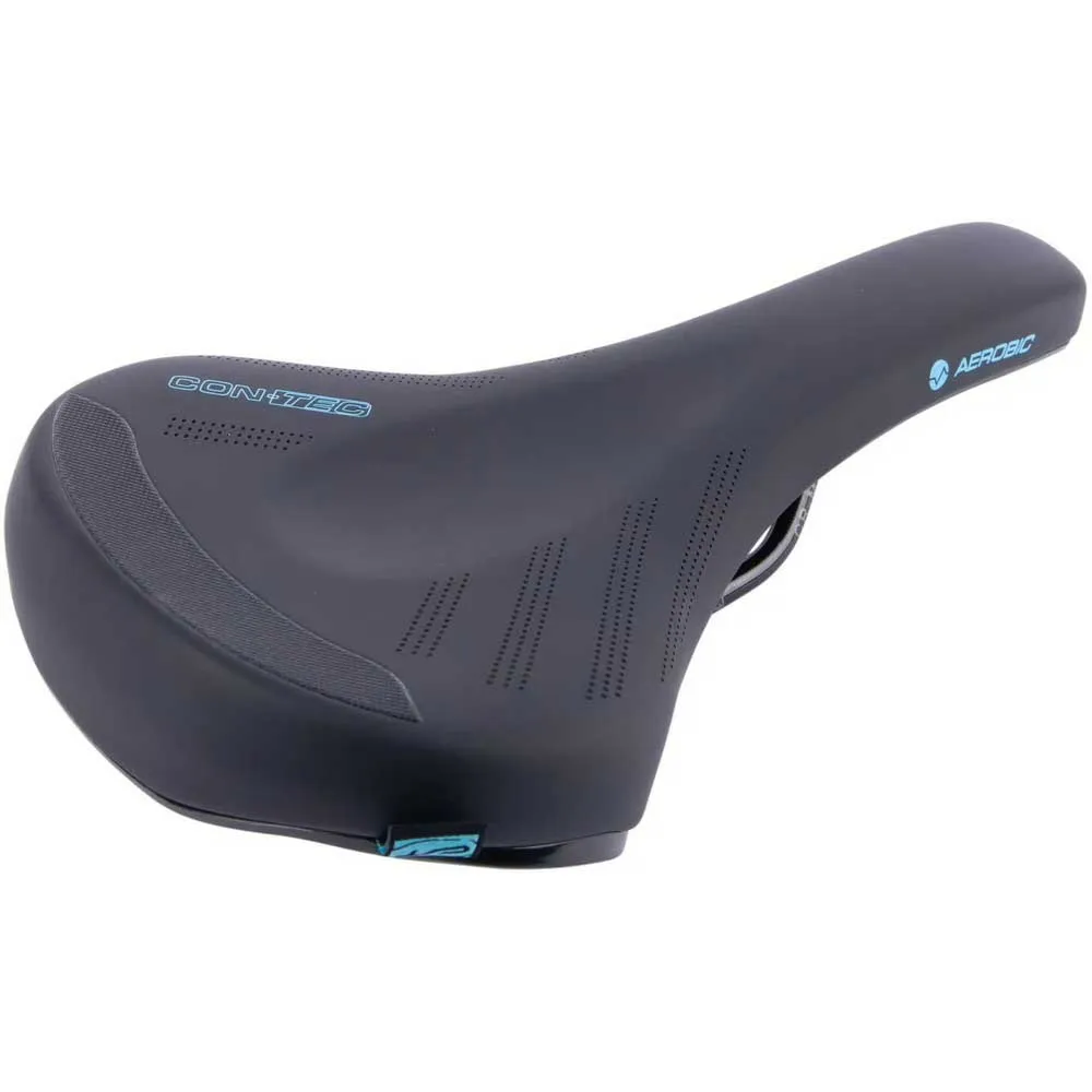 Con-Tec Aerobic Sykkelsete, Black / blue, One Size