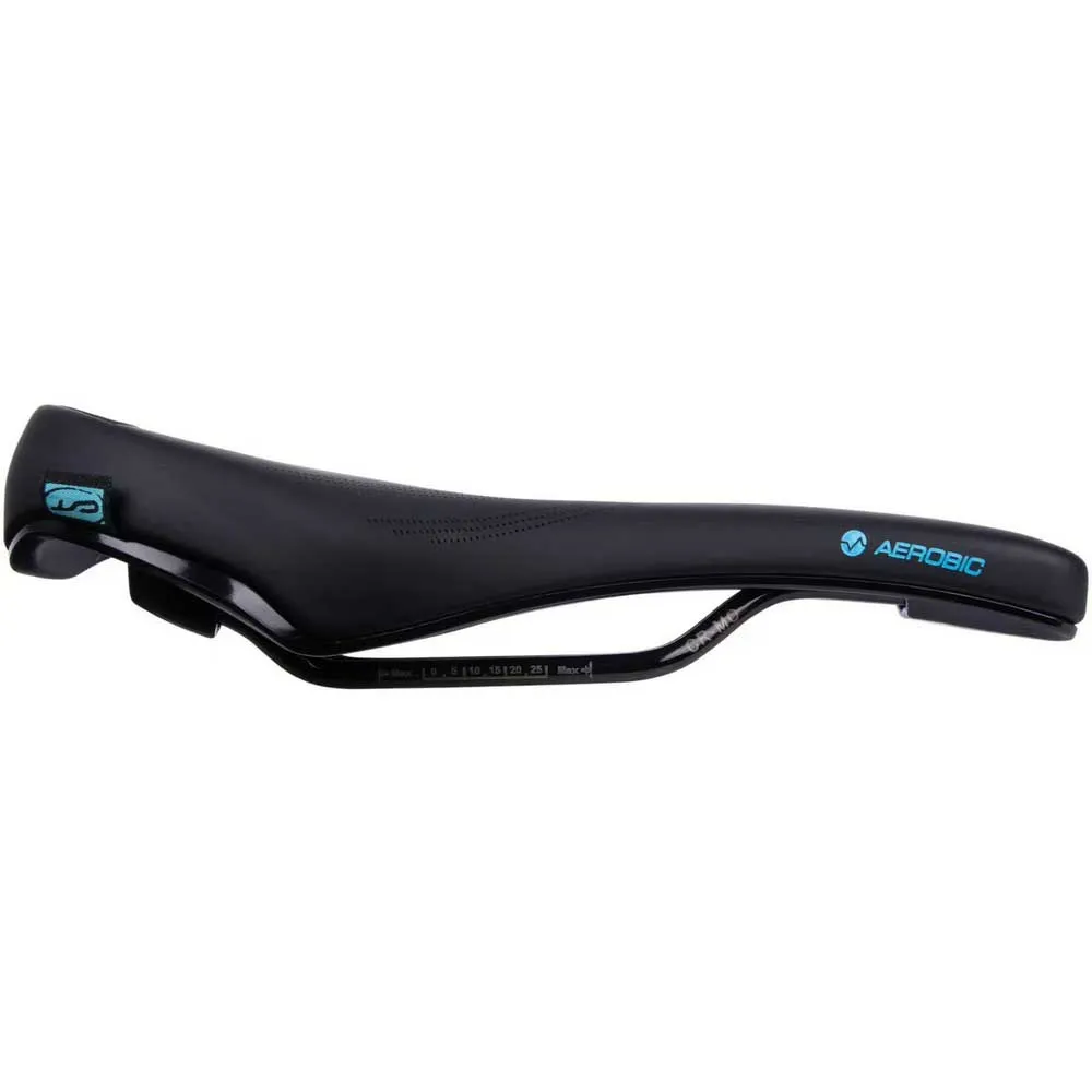 Con-Tec Aerobic Sykkelsete, Black / blue, One Size