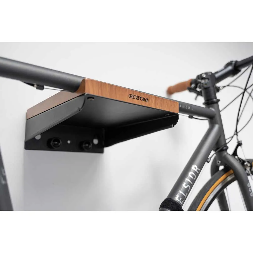 Con-Tec Bikeart Shelf Veggmontert Sykkelholder, Black / walnut, One Size