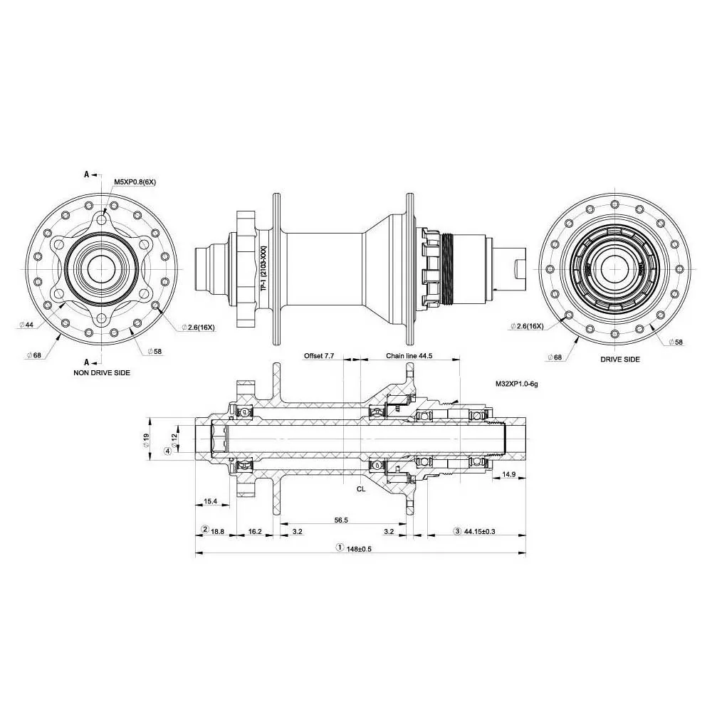 Con-Tec Core 6b Disc Boost Sram Xd Baknav, Black, 32H, 12 x 148mm Con-Tec Core 6b Disc Boost Sram Xd Baknav, Black, 32H, 12 x 148mm