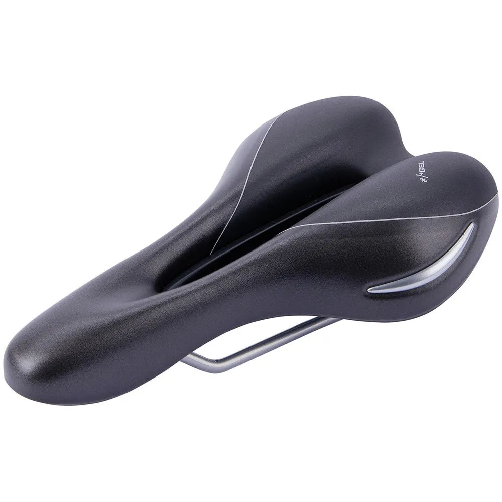 Con-Tec Elliptic+ Sykkelsete, Black / silver, 160mm