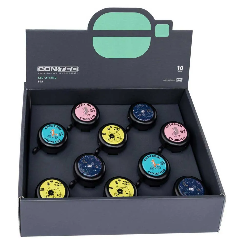 Con-Tec Kid-a-ring Sykkelklokke 10 Enheter, Multicolor, One Size
