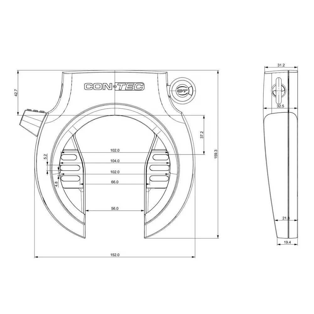 Con-Tec Powerloc M Ct1 R Sykkelrammelås, Black, One Size Con-Tec Powerloc M Ct1 R Sykkelrammelås, Black, One Size