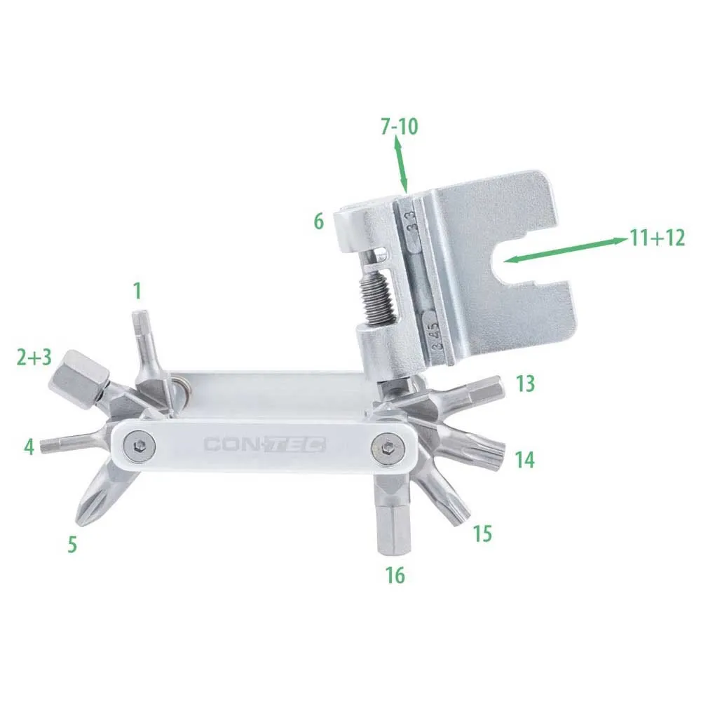 Con-Tec Tfr Striker 16 Multiverktøy, Silver / white, One Size