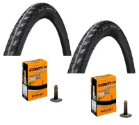 Continental 2 Dekk + 2 Slanger Continental Contact 700x40C (42-622) bil ventil Continental 2 Dekk + 2 Slanger Continental Contact 700x40C (42-622) bil ventil