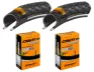 Continental 2 Dekk + 2 Slanger Continental Contact Plus 700x35C Refleks Bil Ventil, Sykkeldekk