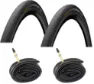 Continental 2 Dekk + 2 Slanger Continental Contact Speed 700x28c racer ventil, Svart, Sykkeldekk