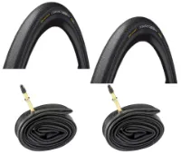 Continental 2 Dekk + 2 Slanger Continental Contact Speed 700x32 (32-622) Med Refleks Racer Ventil