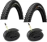 Continental 2 dekk + 2 slanger Continental Cross King II 29"x 2,20"Sammenleggbare dekk med Presta Ventil, Sykkeldekk