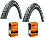 Continental 2 Dekk + 2 Slanger Continental Ride Tour 26 x 1.75 (47-559) med Refleks bil ventil, Sykkeldekk