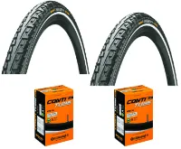 Continental 2 Dekk + 2 Slanger Continental Ride Tour 26 x 1.75 (47-559) med Refleks bil ventil Continental 2 Dekk + 2 Slanger Continental Ride Tour 26 x 1.75 (47-559) med Refleks bil ventil