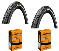 Continental 2 dekk + 2 Slanger Continental Ride Tour svart 700x35C (37-622) Refleks dunlop ventil