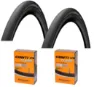 Continental 2 Dekk + 2 Slanger Continental SportContact II 26x1.60"(42-559) Bil ventil, Sykkeldekk