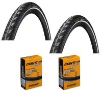 Continental 2Dekk + 2 Slanger Continental Contact 26"x 1.75 (47-559) Med Refleks Med Refleks Dunlop Ventil