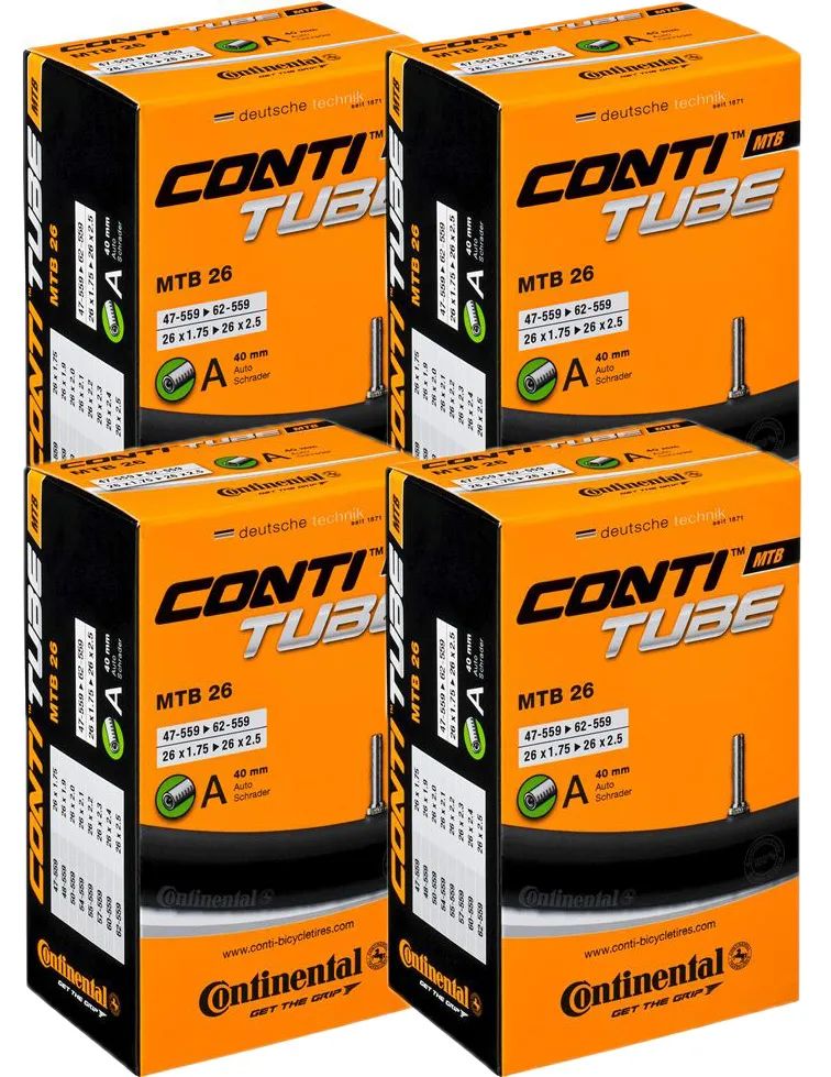 Continental 4 stk. Continental 26"Slange 47/62-559 med 40mm auto ventil