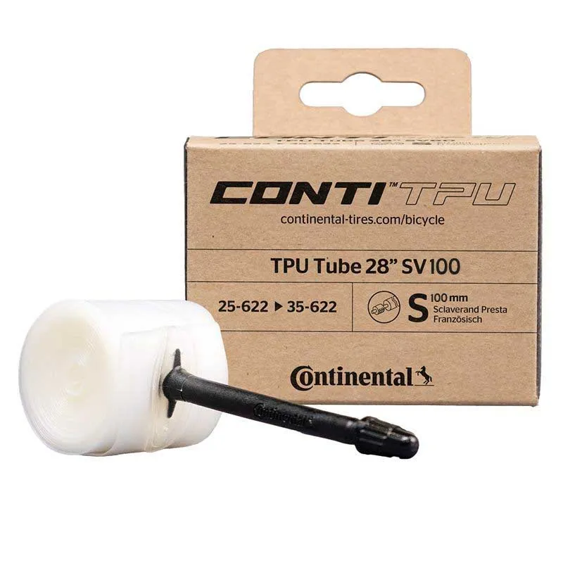 Continental Tpu Tube S100 Slange, White, 28"-700, 25-35