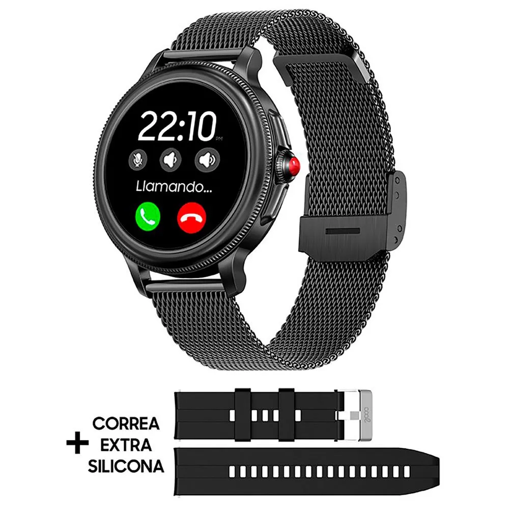 Cool Metal Silicone Dover Smartklokke, Black