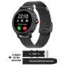 Cool Metal Silicone Dover Smartklokke, Black