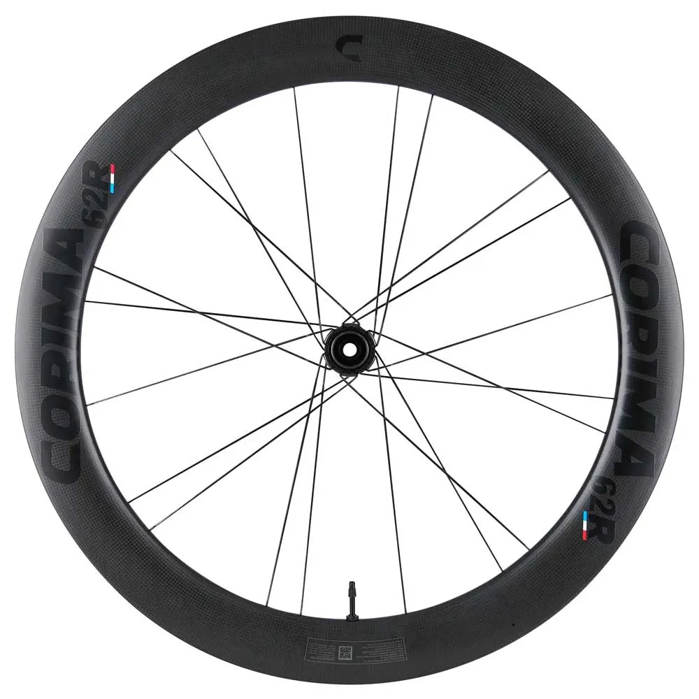 Corima 62r Cl Disc Tubeless Forhjul For Landeveissykkel, Black / black, 12 x 100mm