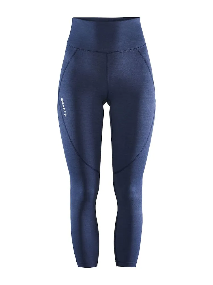 Craft Essence High Waist Tights Blåmeleret Dame, Blå, S