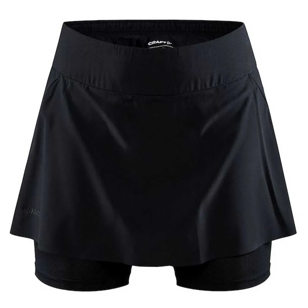 Craft Pro Hypervent 2-i-1 Skjørt female, Black