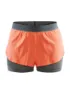 Craft Vent 2in1 Racing Shorts Dame, Grå/oransje, S