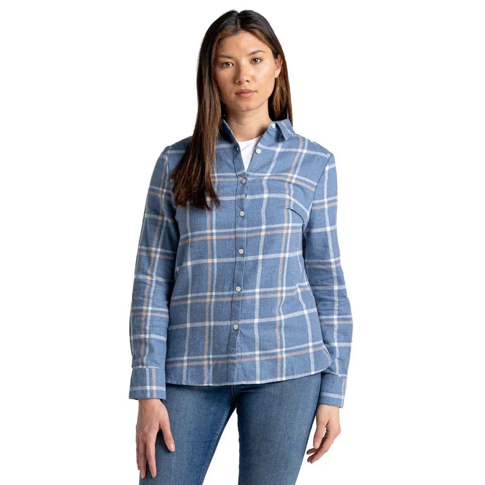 Craghoppers Emie Skjorte Med Lange Ermer, Teak blue marl check