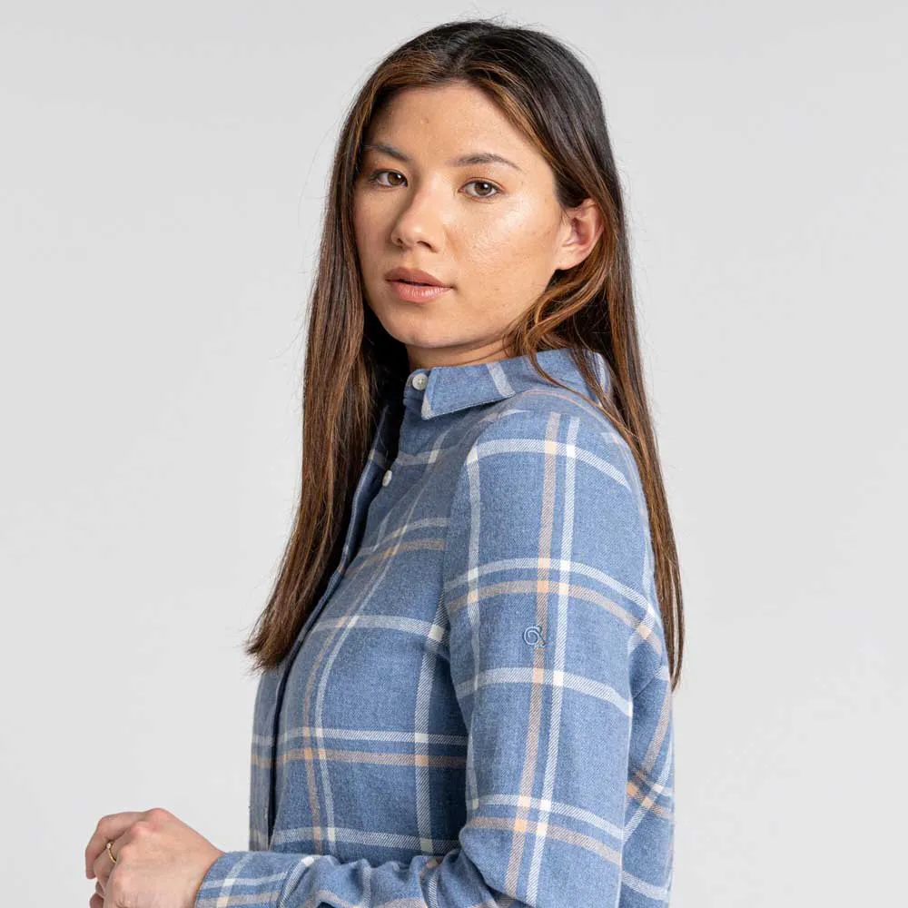 Craghoppers Emie Skjorte Med Lange Ermer, Teak blue marl check