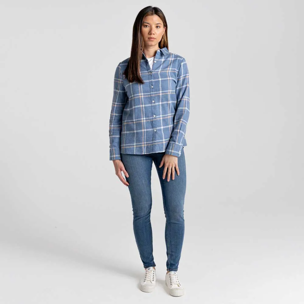 Craghoppers Emie Skjorte Med Lange Ermer, Teak blue marl check