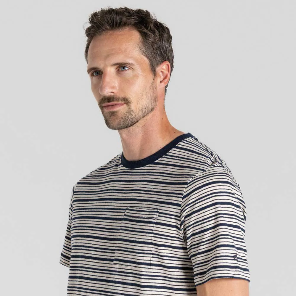 Craghoppers Mollugo Kortarmet T-skjorte, Blue navy stripe