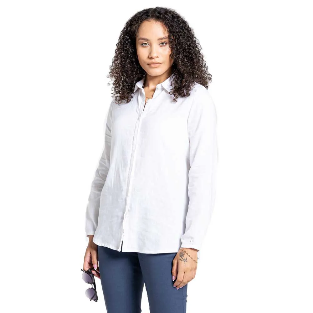 Craghoppers Nosibotanical Bralio Skjorte Med Lange Ermer, White