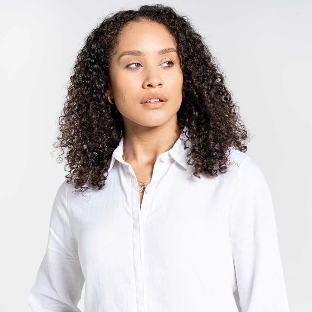 Craghoppers Nosibotanical Bralio Skjorte Med Lange Ermer, White