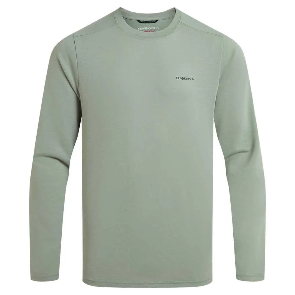 Craghoppers Nosilife Abel Langarmet T-skjorte Refurbished, Lichen green