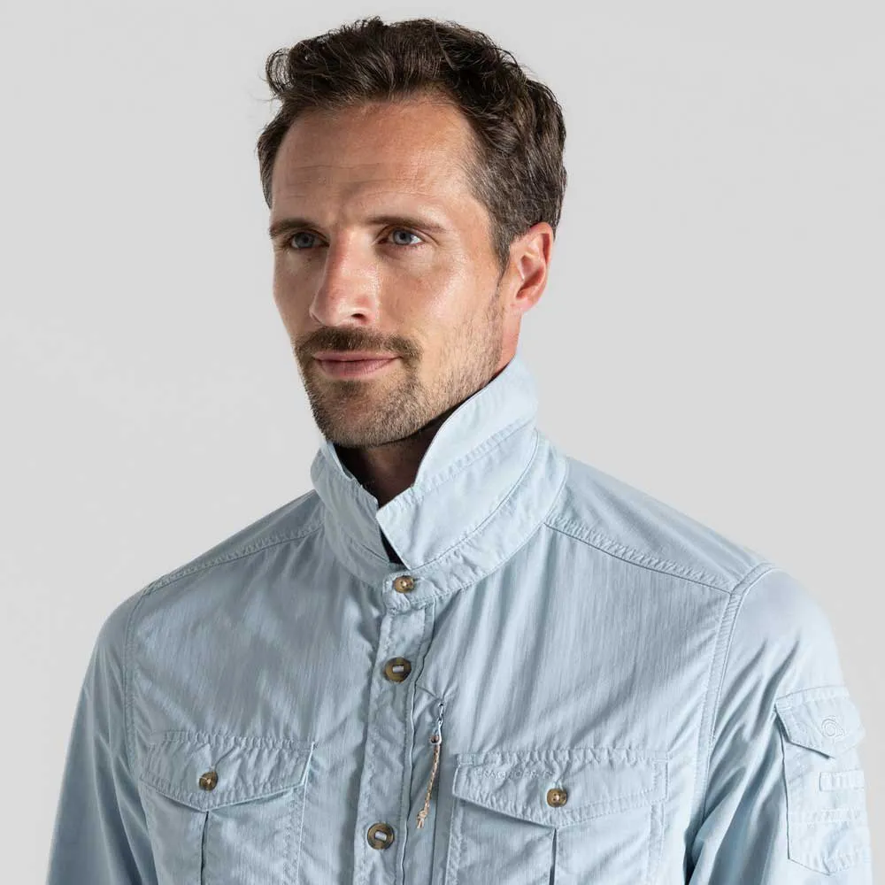 Craghoppers Nosilife Adventure Iii Skjorte Med Lange Ermer Refurbished, Niagara blue