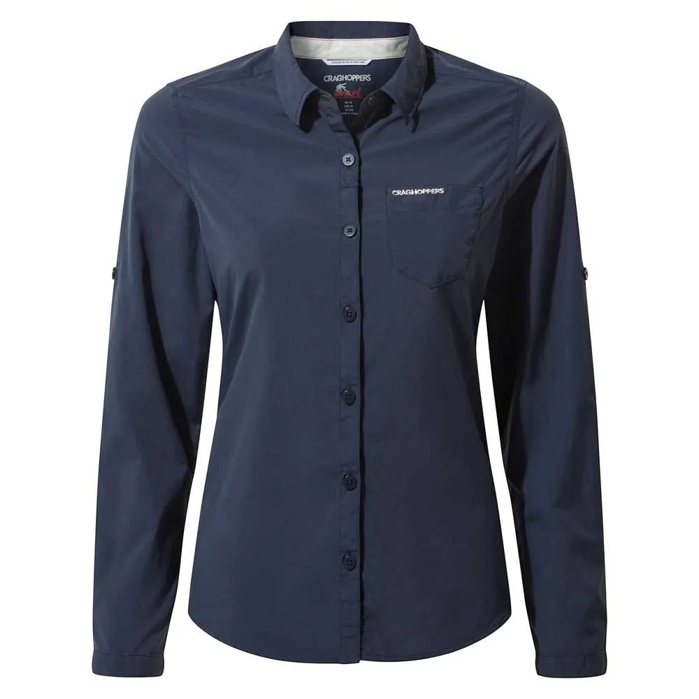 Craghoppers Nosilife Bardo Skjorte Med Lange Ermer, Blue navy