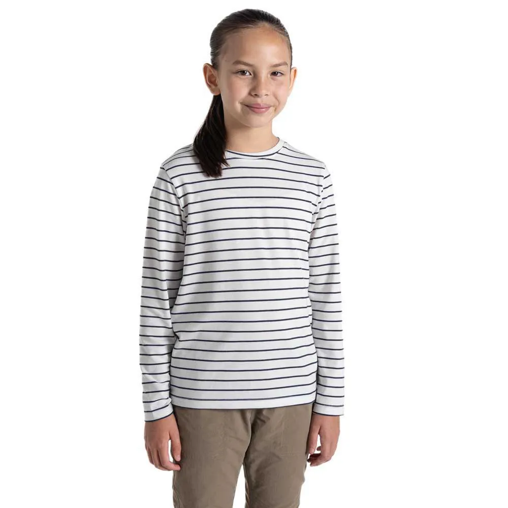 Craghoppers Nosilife Cruz Langarmet T-skjorte Refurbished, Blue navy stripe, 9-10Y Craghoppers Nosilife Cruz Langarmet T-skjorte Refurbished, Blue navy stripe, 9-10Y
