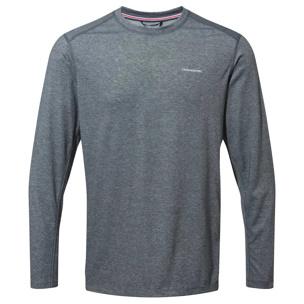 Craghoppers Nosilife Talen Langarmet T-skjorte, Black pepper marl